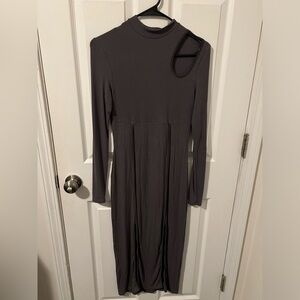 Finesse Midi Women’s Dress Gray Size Small